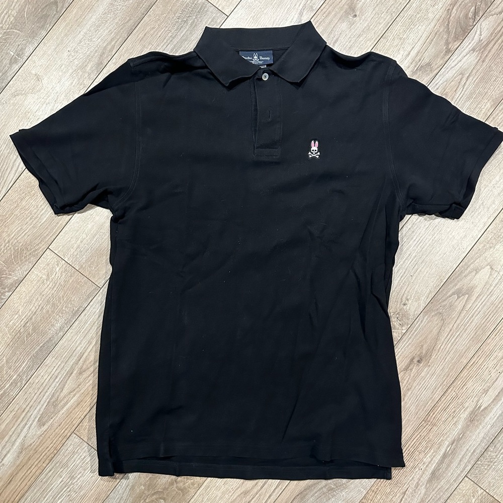 Psycho Bunny polo, black, size 7 (equivalent XL)